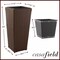 2-pk All-Weather Tall Outdoor Planters w/ Removable Flower Pot Liners for Patio
